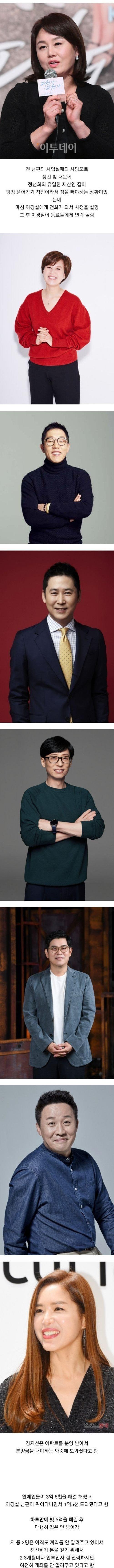 정선희 빚 5억을 하루만에 갚아준 사람들