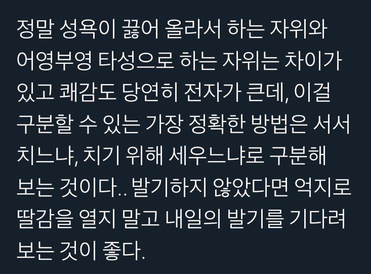 자위 전에 참고할만한 글