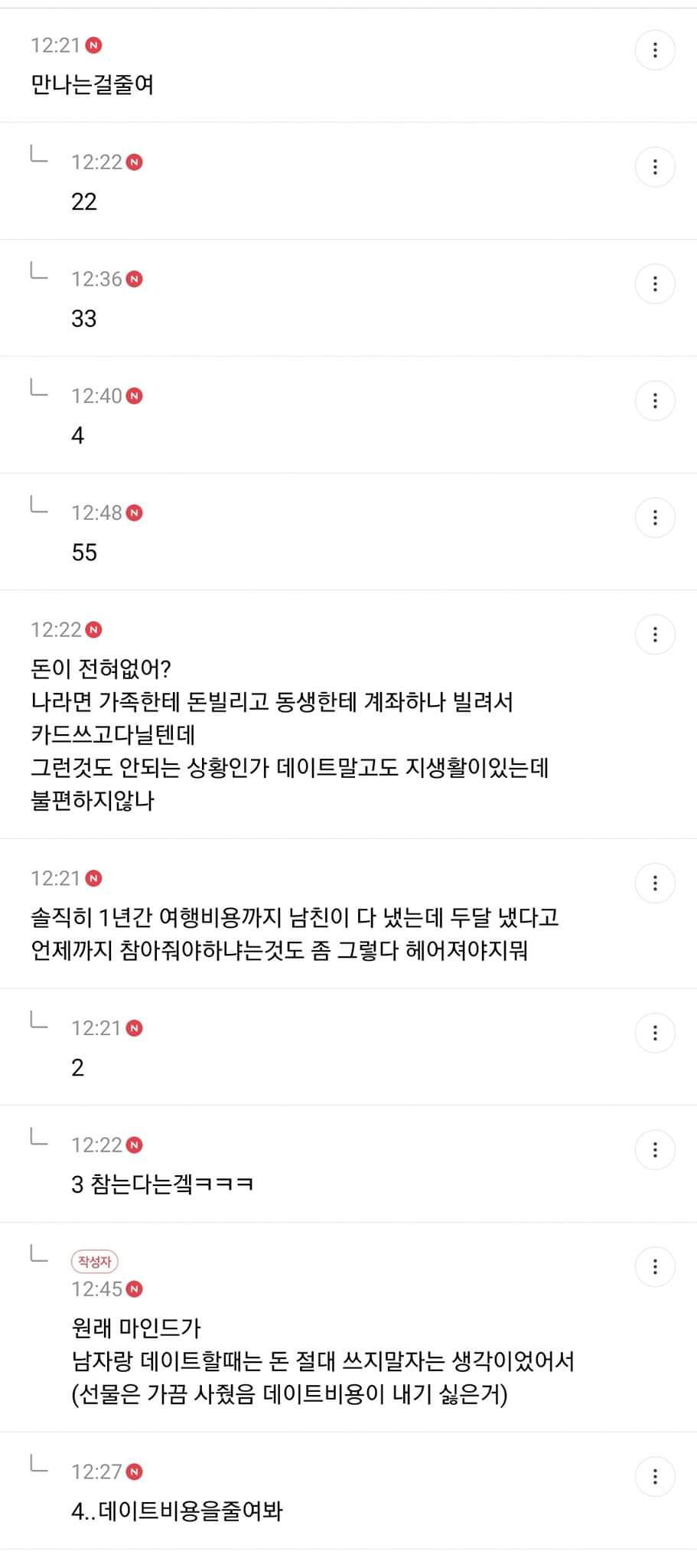 데이트비용 전부내는 여시
