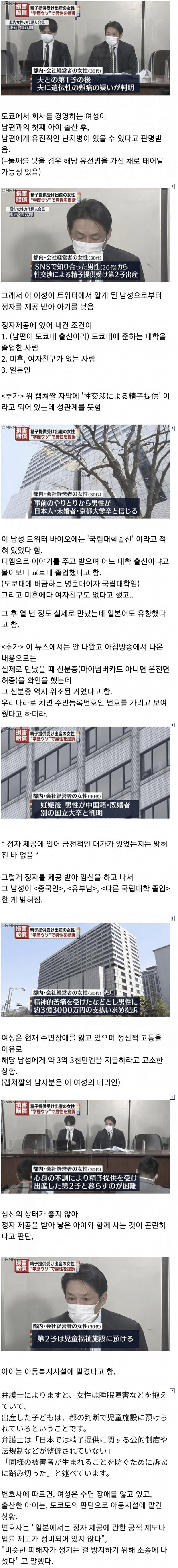 열도의 정자기증 사기 레전드