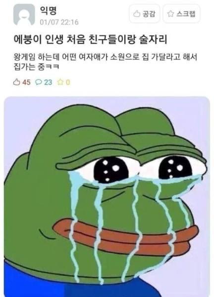 왕게임 처음한 커뮤 유저