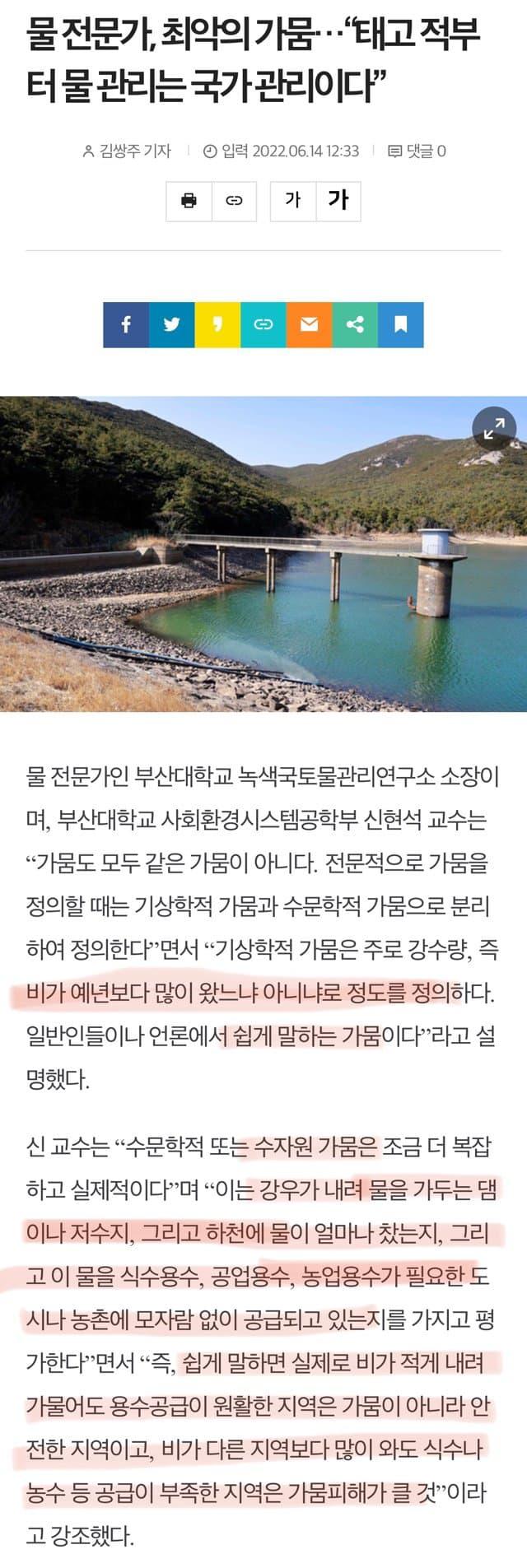 가뭄과 물 사용량