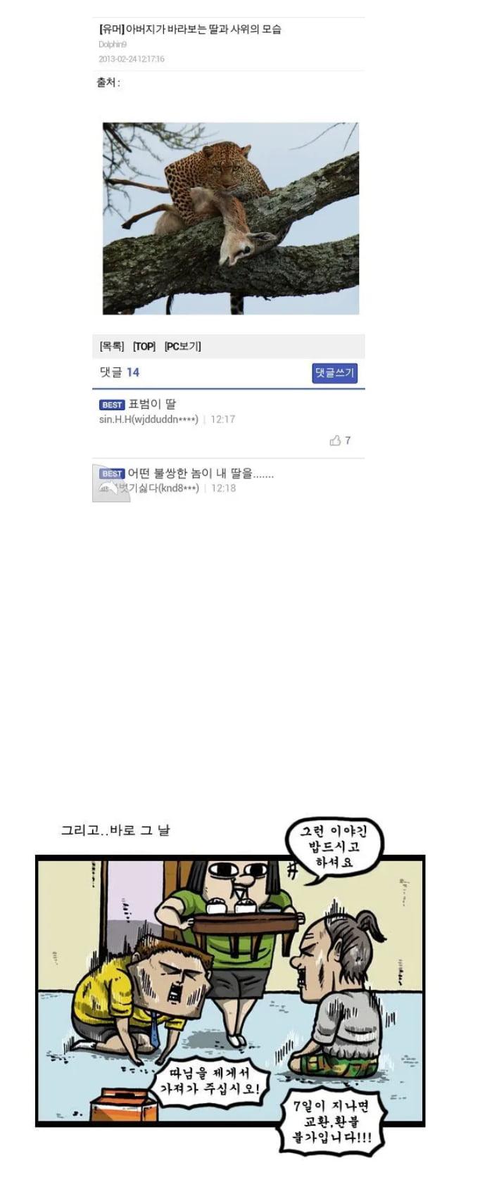 아버지가 바라보는 딸과 사위의 모습