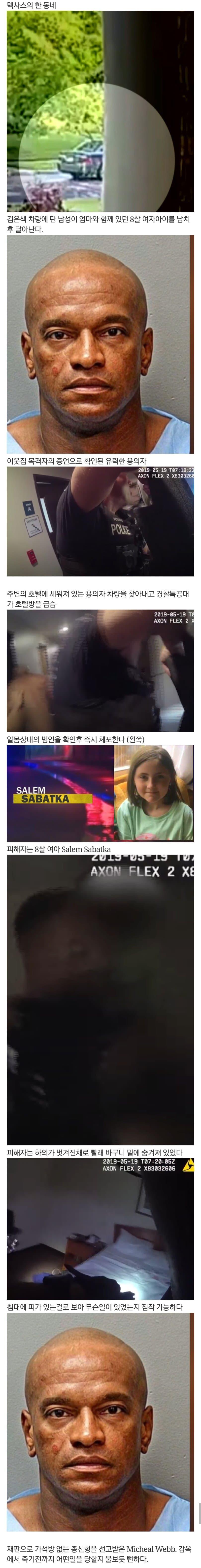 8살 여아를 강간한 남자