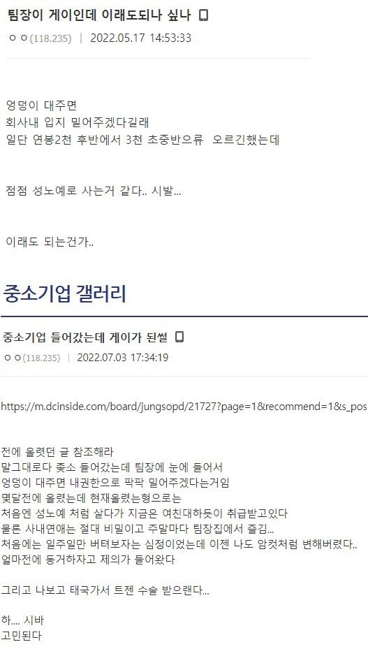 좆소기업식 승진