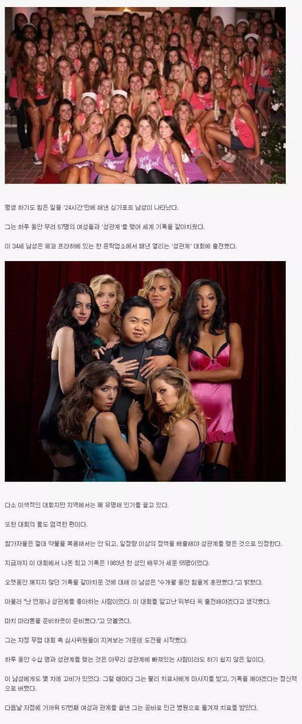 야스 많이하기 기네스북 보유자