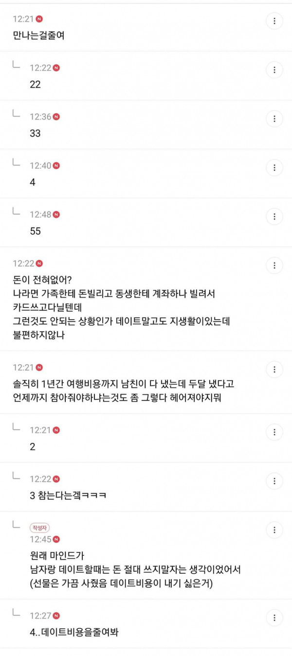 데이트비용 전부내는 여시