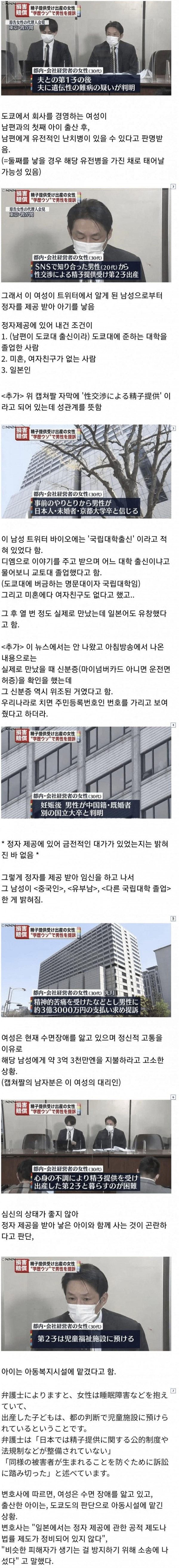 열도의 정자기증 사기 레전드