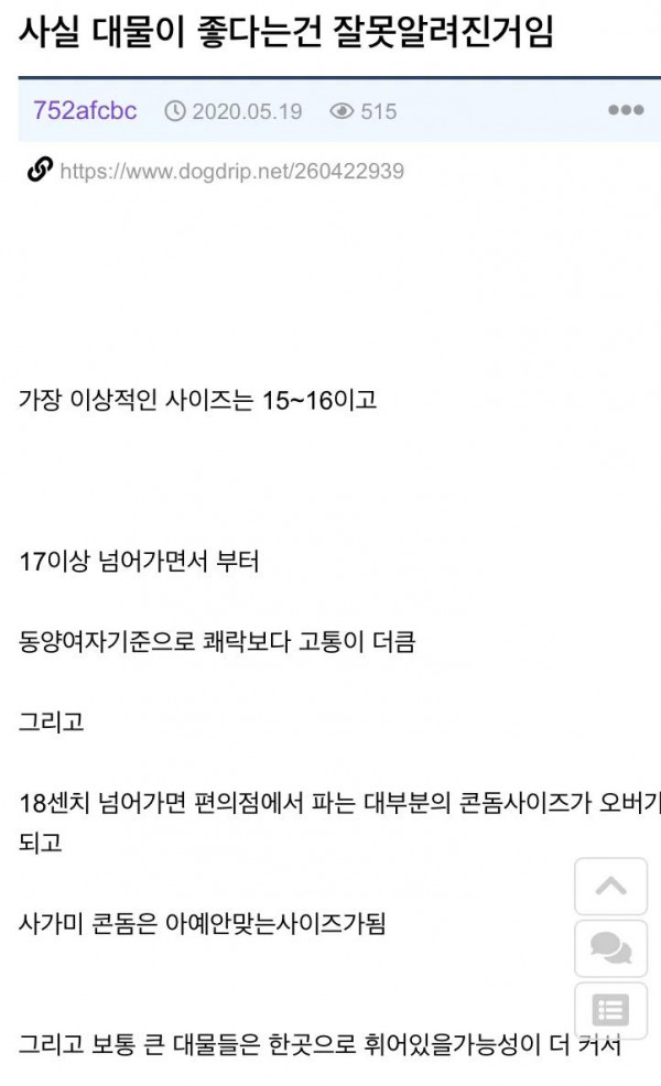 이상적인 사이즈