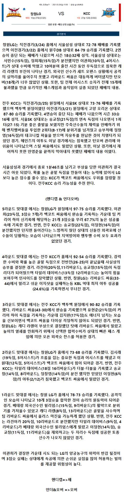 2021년3월28일 KBL 창원LG 전주KCC 농구중계 라채티비.png
