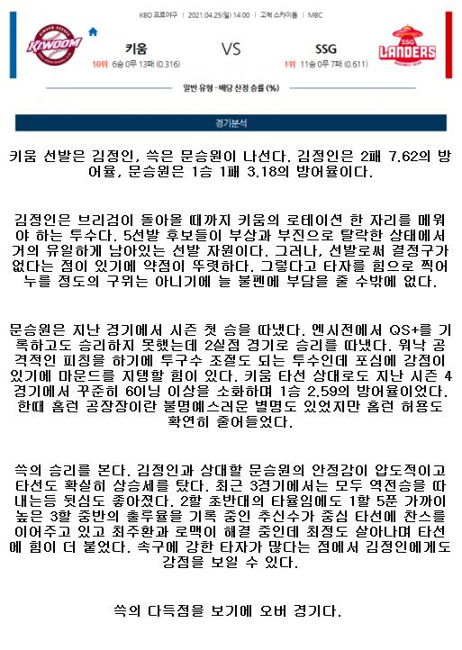 2021년4월25일 SSG 랜더스 키움 히어로즈 야구중게 라채티비.png